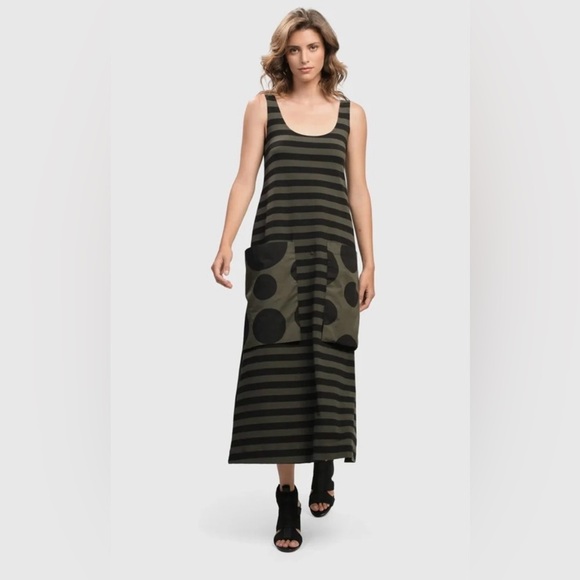 NWT ALEMBIKA URBAN MAXI TANK
DRESS, KHAKI - Picture 4 of 14